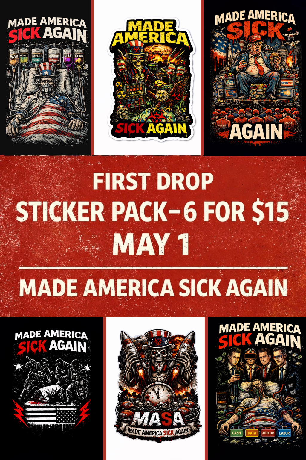 Sticker Pack – Drop 1 (6 for $15)